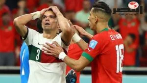 المدافع بيبي ينهى مباراة المغرب بكسر في ذراعه