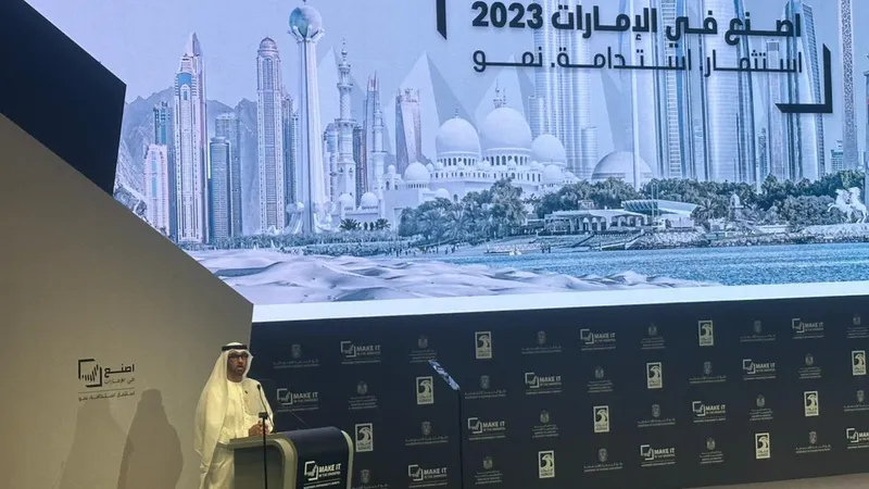 وزير الصناعة في الإمارات يعلن 30 مشروعا جديدا  تحت شعار ” صنع في الإمارات”